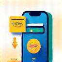 Ícono de un teléfono móvil con un símbolo de peso.
